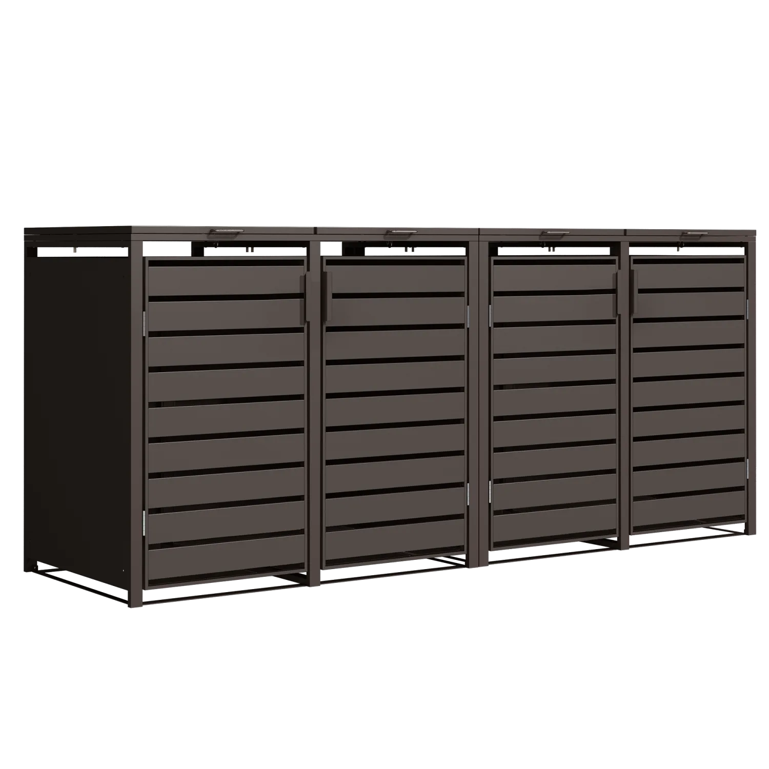 MIKKO wheelie bin shed for 4 bins Brown