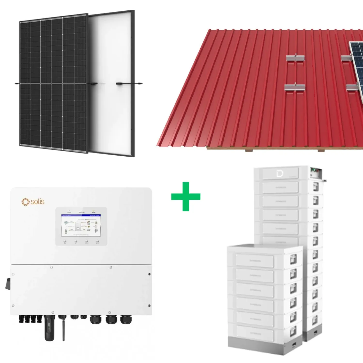 Solis, Trina, Dyness 12 kW päikeseelektrijaam + 15 kWh energiasalvesti