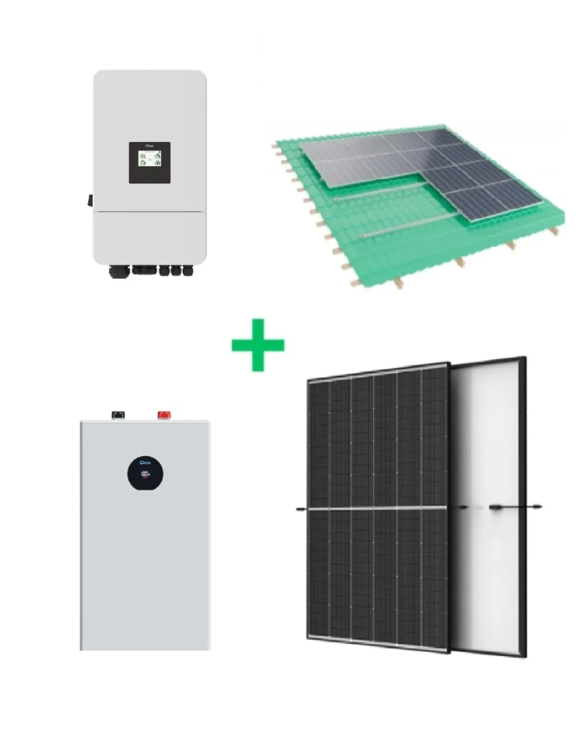 5 kW päikeseelektrijaam + 16 kW Deye energiasalvesti + paigalduskonstruktsioon